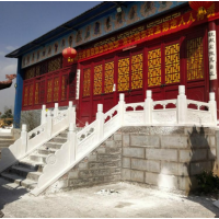 石栏杆汉白玉学校升旗台 广场寺庙石栏板